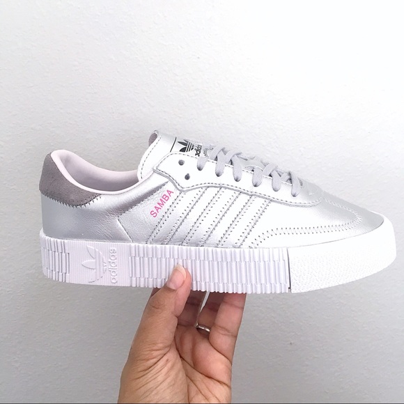 adidas sambarose silver